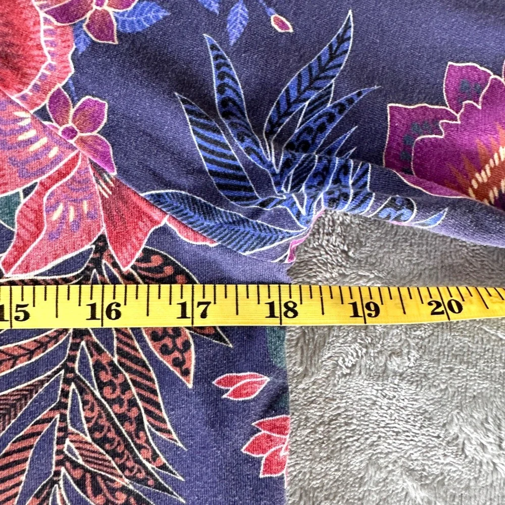Johnny Was XS The Raglan Pajama Top Ettas Garden Floral Pima Cotton Modal LS